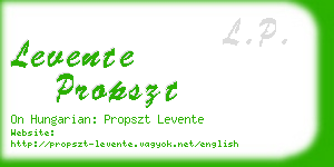 levente propszt business card